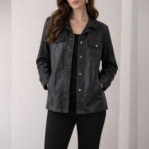 Black Leather Jacket Made In Italy